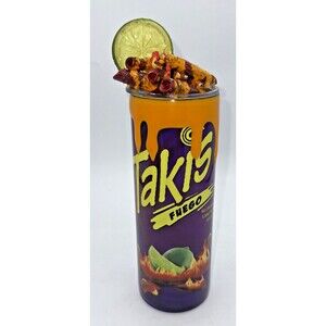 Takis Fuego Customized 20 Oz Stainless Steel Tumbler Spicy Snack Theme, Fun!